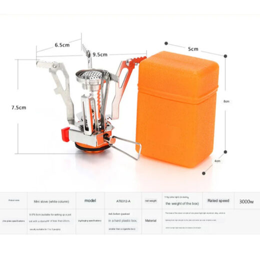 Kompor Camping Canister Mini Ultralight Portable Outdoor Stove Alat Masak Hiking Mendaki - Image 3