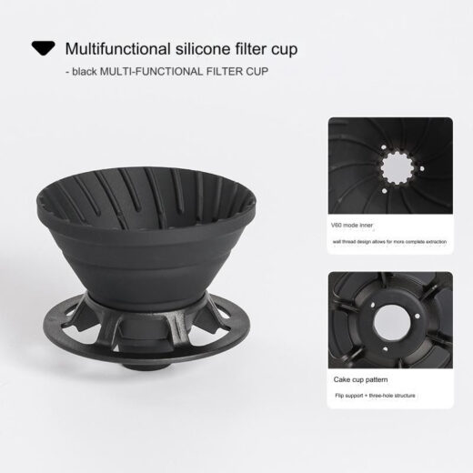 Filter Kopi Silicone V60 Folding Coffe Filter Kopi Dripper - Image 2