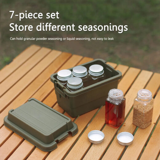 Kotak Penyimpanan Bumbu 1.1 L ISE MOUNT Multifungsi Spice Box Mini Outdoor Hiking Mendaki - Image 5