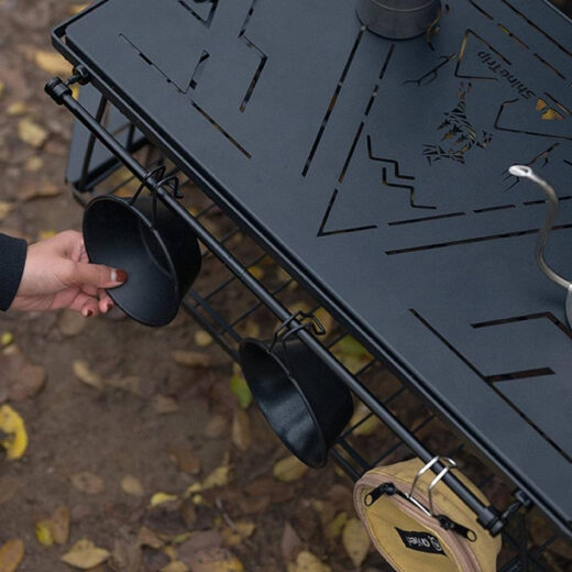 Meja Lipat Papan Kayu Portable ISE MOUNT Table Camping Outdoor Mesh Drain Rack Hiking - Image 3