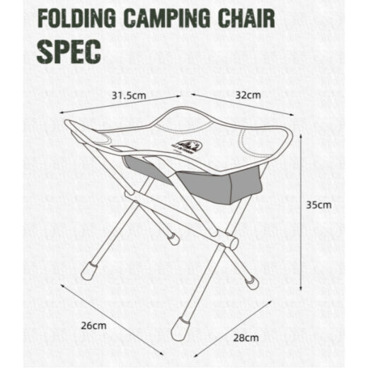 Kursi Lipat Mini Multifungsi Outdoor Folding Camping Chair Portable CLS Hiking Mendaki - Image 6