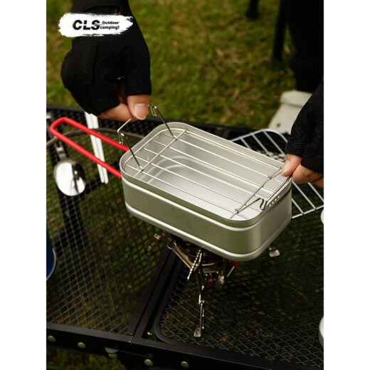 Lunch Box Portable 304 Stainless Steel Nesting Outdoor Kotak Makan Camping Picnic Hiking - Image 2