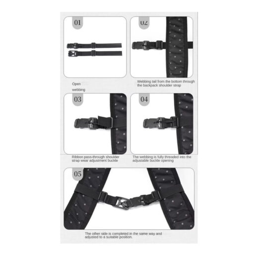 Tali Dada Ransel ISE MOUNT Chest Strap Buckle Carrier Backpack Hiking Tali Tas Ransel Mendaki Outdoor - Image 2