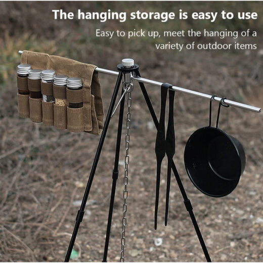 Hanging Tripod ISE MOUNT Tripod Masak Camping Hanging Pot Outdoor Hiking - Image 2