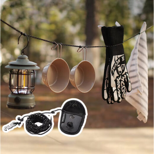 Tali Gantung ISE MOUNT Camping 3M Hanging Rope Gantungan Tali Stretch Clothline Outdoor - Image 4