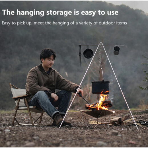 Hanging Tripod ISE MOUNT Tripod Masak Camping Hanging Pot Outdoor Hiking - Image 5