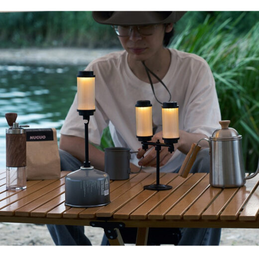 Dudukan Lampu Aluminium Alloy ISE MOUNT Desktop Candle Light Stand Lampu Portable Camping Outdoor - Image 3