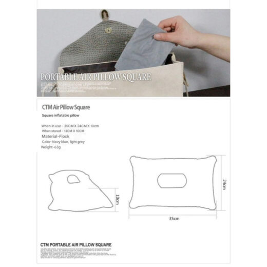 Bantal Tiup Lipat Camping Inflatable Pillow Bantal Angin Portable Outdoor Hiking - Image 7