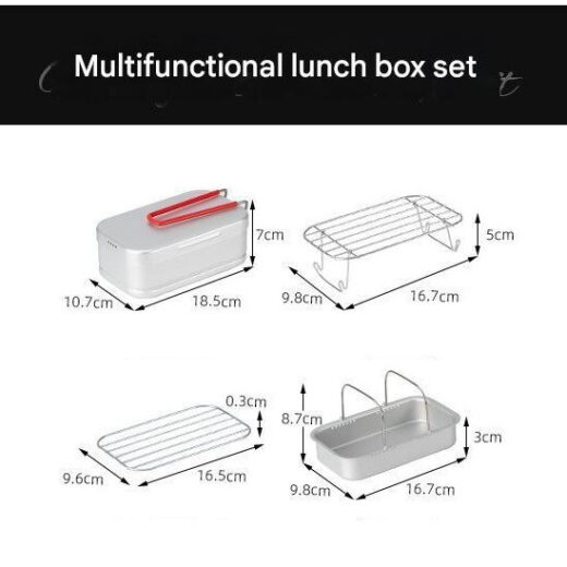 Lunch Box Portable 304 Stainless Steel Nesting Outdoor Kotak Makan Camping Picnic Hiking - Image 5