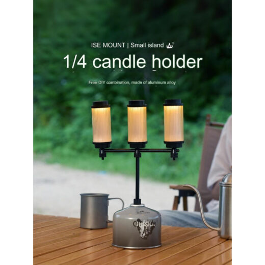 Dudukan Lampu Aluminium Alloy ISE MOUNT Desktop Candle Light Stand Lampu Portable Camping Outdoor - Image 4