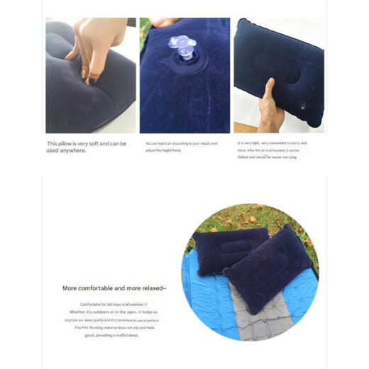 Bantal Tiup Lipat Camping Inflatable Pillow Bantal Angin Portable Outdoor Hiking - Image 6