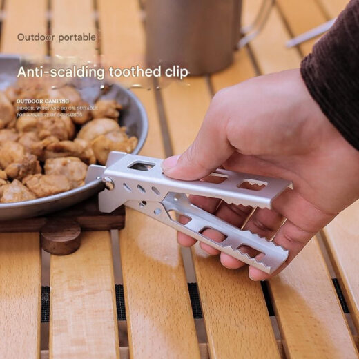 Pegangan Panci ISE MOUNT Pot Holder Nesting Aluminium Alloy Penjepit Panci Outdoor Camping Hiking - Image 2