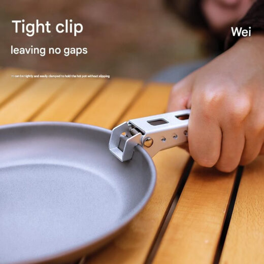 Pegangan Panci ISE MOUNT Pot Holder Nesting Aluminium Alloy Penjepit Panci Outdoor Camping Hiking - Image 4