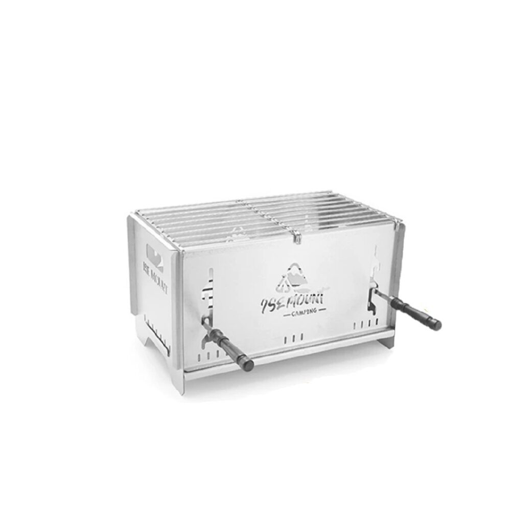 Panggangan Lipat Stainless Steel ISE MOUNT Square Folding Card BBQ Grill Outdoor