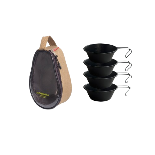 Mangkuk Gantung Lipat Stainless Steel Portable Nesting Camping Hiking Panci Masak Kemah Mendaki