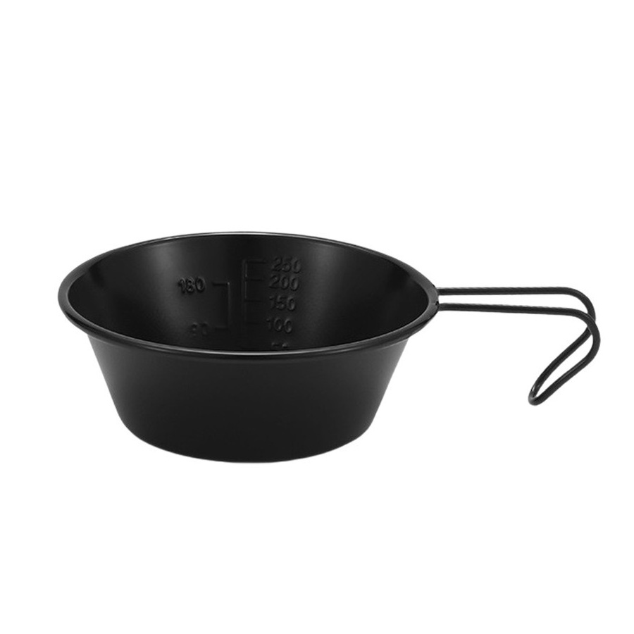 Mangkuk Lipat Gantung Bowl Cup Portable Nesting Stainless Steel Camping Hiking Mangkuk Panci Mendaki