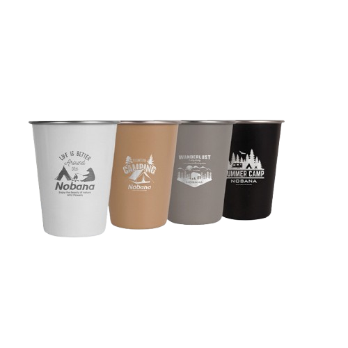 Gelas Camping CAMPLEADER Camping Cup Portable 4 Pcs Campervan Hiking Nobana