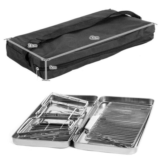 Panggangan BBQ Portable ISE MOUNT Grill Stainless Steel Grill Stove Camping Kemah Outdoor - Image 3