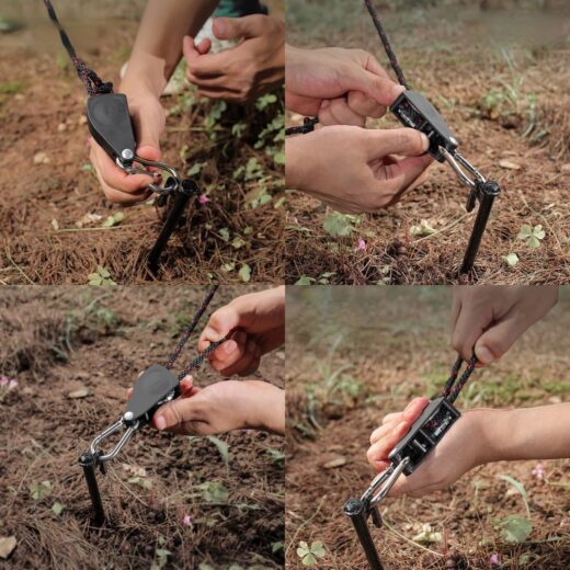 Tali Tenda Camping Katrol ISE MOUNT Adjustable Rope Buckle Hook Tent Aksesoris Tenda - Image 4