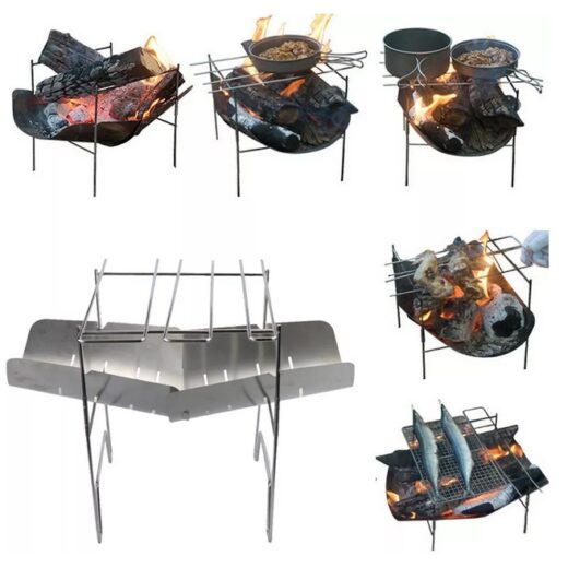 Panggangan BBQ Mini Portable ISE MOUNT Camping Picnic Folding Stove Grill Kemah Outdoor - Image 4