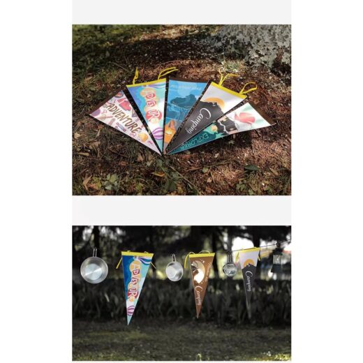 Bendera Camping Flag ISE MOUNT Bendera Kemah Segitiga Motif Outdoor Hiasan Dekorasi Tenda - Image 3