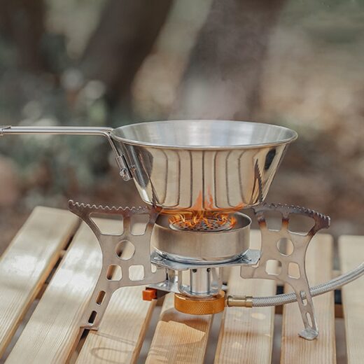 Mangkuk Lipat Gantung Bowl Cup Portable Nesting Stainless Steel Camping Hiking Mangkuk Panci Mendaki - Image 4