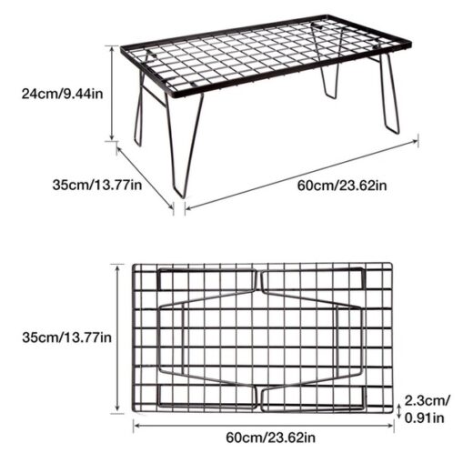 Meja Lipat Papan Kayu Portable ISE MOUNT Table Camping Outdoor Mesh Drain Rack Hiking - Image 4