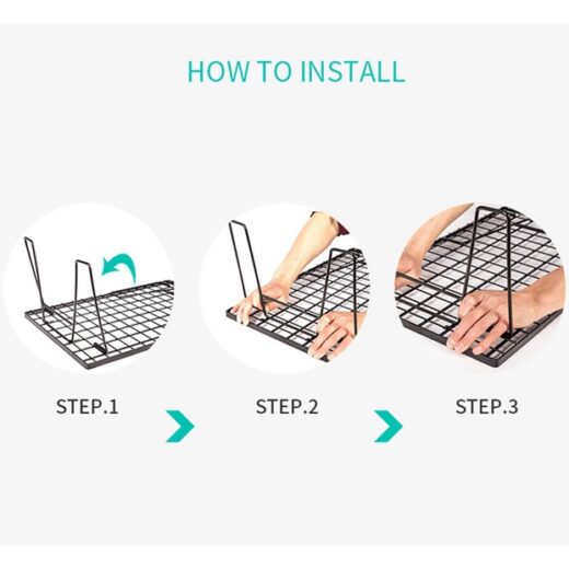 Meja Lipat Papan Kayu Portable ISE MOUNT Table Camping Outdoor Mesh Drain Rack Hiking - Image 5
