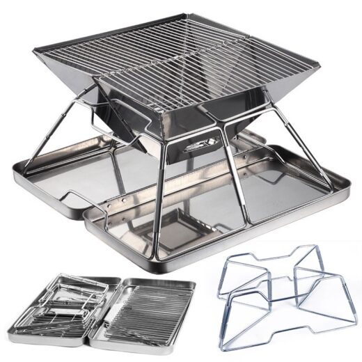 Panggangan BBQ Portable ISE MOUNT Grill Stainless Steel Grill Stove Camping Kemah Outdoor - Image 7
