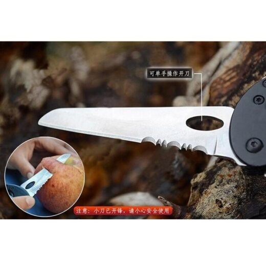 Carabiner Pisau Multifungsi ISE MOUNT Knife Lipat 5 in 1 Camping Outdoor Mendaki Kemah - Image 6
