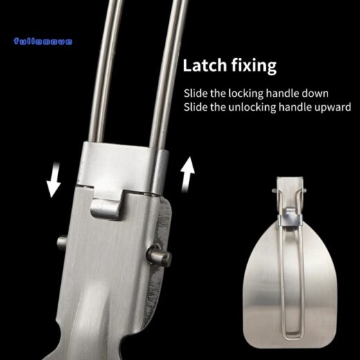 Spatula Lipat Mini Folding ISE MOUNT Spatula Alat Masak Stainless Steel Camping Outdoor Hiking Mendaki - Image 3
