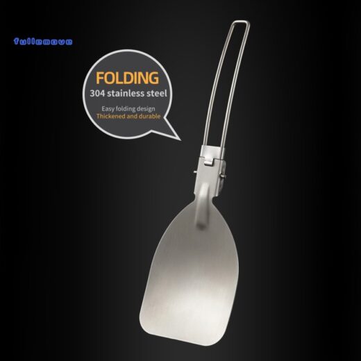 Spatula Lipat Mini Folding ISE MOUNT Spatula Alat Masak Stainless Steel Camping Outdoor Hiking Mendaki - Image 4