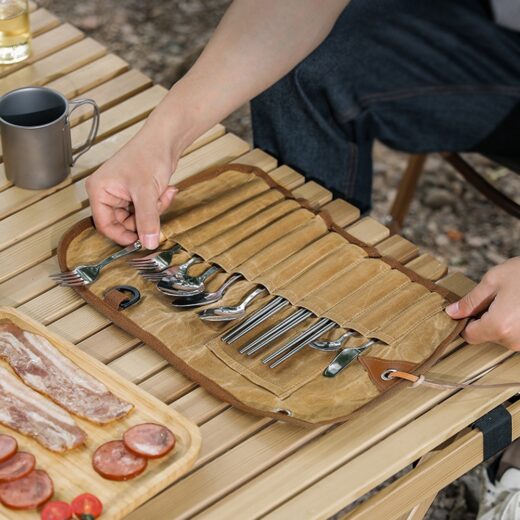 Tas Alat Makan 11 Set ISE MOUNT Peralatan Makan Camping Outdoor Hiking Tableware Aksesoris Masak Kemah - Image 6