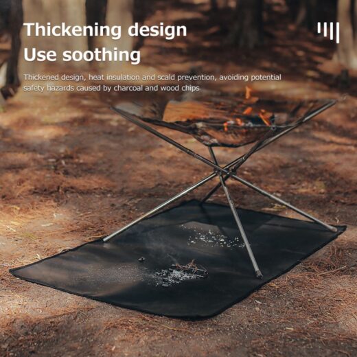Alas Panggangan Api Unggun ISE MOUNT Fireproof Cloth Flame Retardant Insulation Mat Camping Alas Anti Panas - Image 2