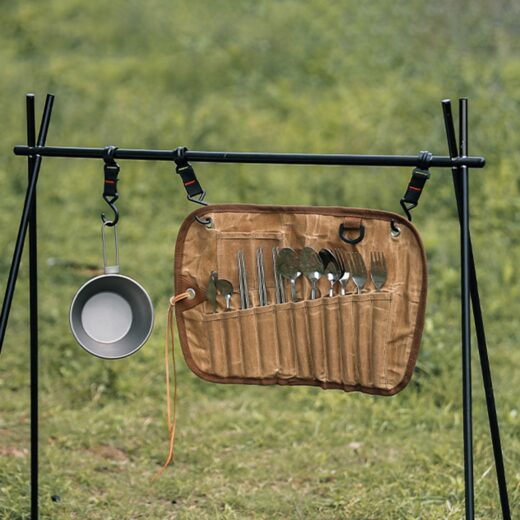 Tas Alat Makan 11 Set ISE MOUNT Peralatan Makan Camping Outdoor Hiking Tableware Aksesoris Masak Kemah - Image 7
