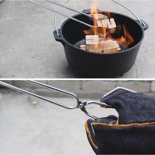 Capitan Panggangan BBQ Outdoor Iron Carbon Clip Charcoal Clip Camping Capit Arang Kemah - Image 2