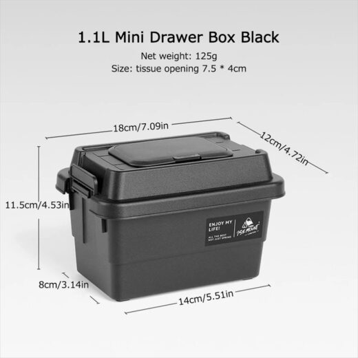 Kotak Tissue Camping 1.1L ISE MOUNT Multifungsi Storage Box Mini Outdoor Tempat Tissue Camping Kemah - Image 2