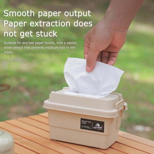 Kotak Tissue Camping 1.1L ISE MOUNT Multifungsi Storage Box Mini Outdoor Tempat Tissue Camping Kemah - Image 4
