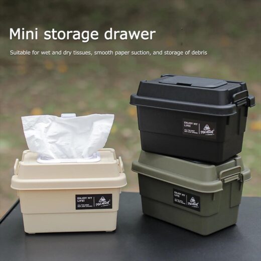 Kotak Tissue Camping 1.1L ISE MOUNT Multifungsi Storage Box Mini Outdoor Tempat Tissue Camping Kemah - Image 5