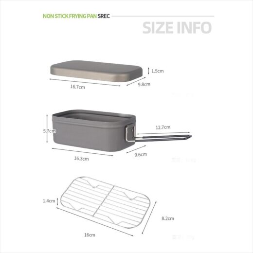 Kotak Makan Stainless Steel Lunch Box Portable Nesting Outdoor Talenan Panci Camping Picnic Hiking Mendaki - Image 6
