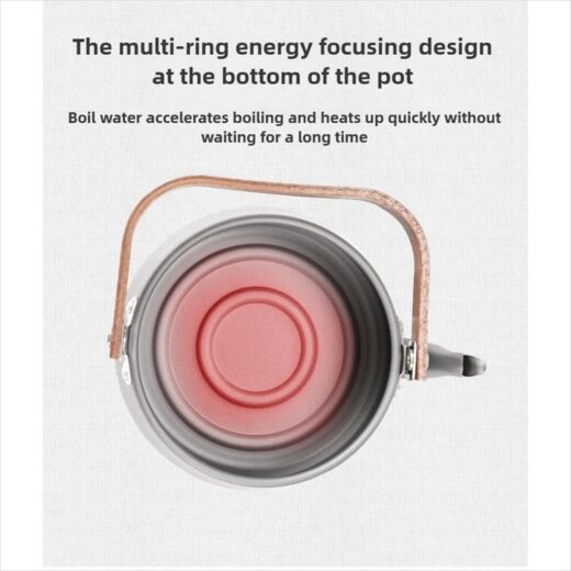 Kettle Air Camping ISE MOUNT 1.1L Aluminum Alloy Teapot Lightweight Outdoor Hiking Mendaki - Image 9