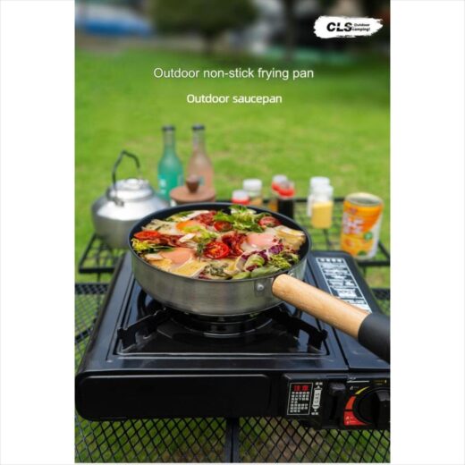 Frying Pan BBQ Alat Masak Teflon Wajan Camping Outdoor - Image 3