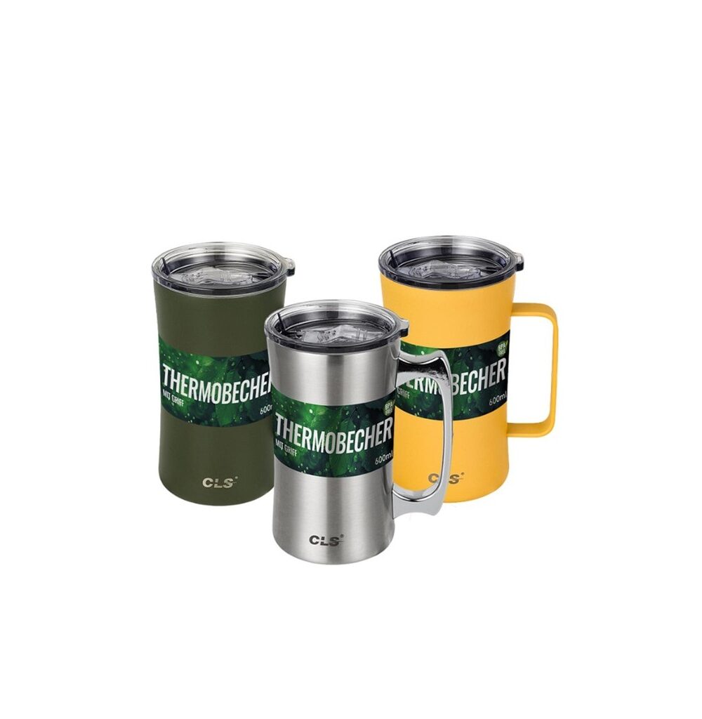 Gelas Mug 600ML CLS Stainless Steel Folding Mug Double Insulation Camping Outdoor
