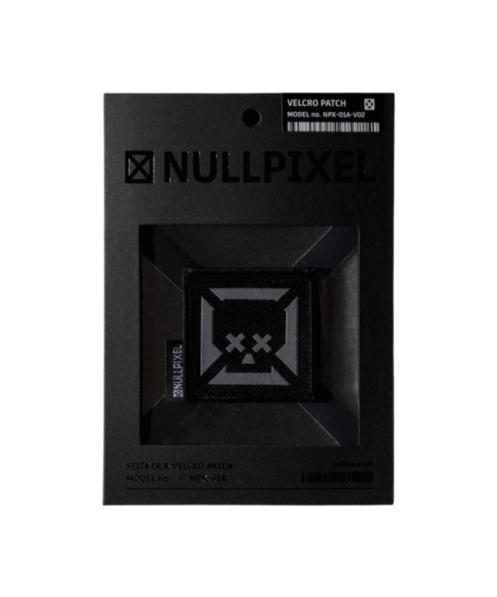 skull velcro patch tactical camping nullpixel