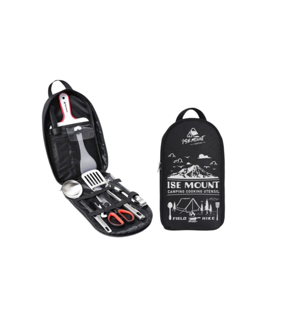 Set Alat Masak 9PCS Peralatan Masak Cookware Camping Piknik Kitchenware Outdoor Hiking Mendaki