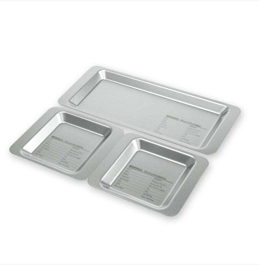 Piring Camping KINOX Stainless Side Grip Rectangular Dishes Outdoor