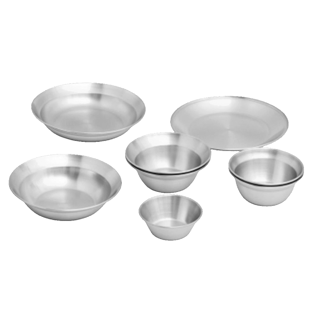 Piring Camping KINOX Tableware Set Stainless Steel Camping