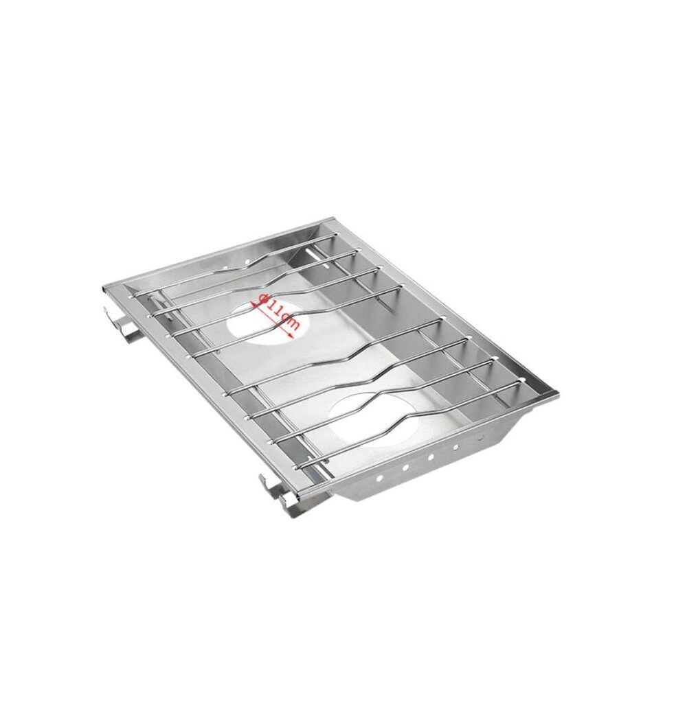 Rak Kompor CAMPINGMOON Dual Head Stainless Steel Stove Rack Camping Outdoor