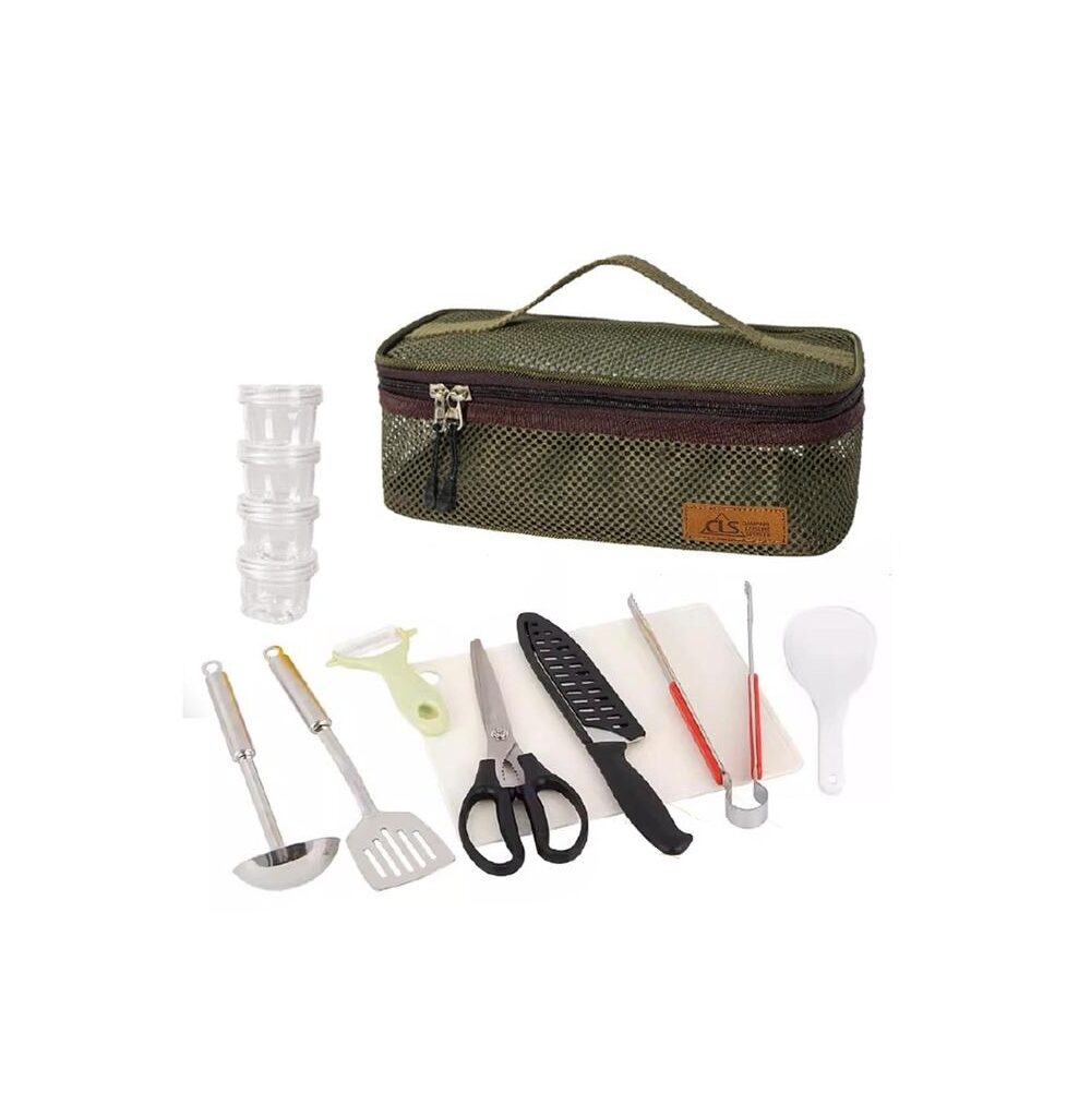 Set Alat Masak Camping 13Pcs CLS Cookware Set Outdoor Hiking Mendaki