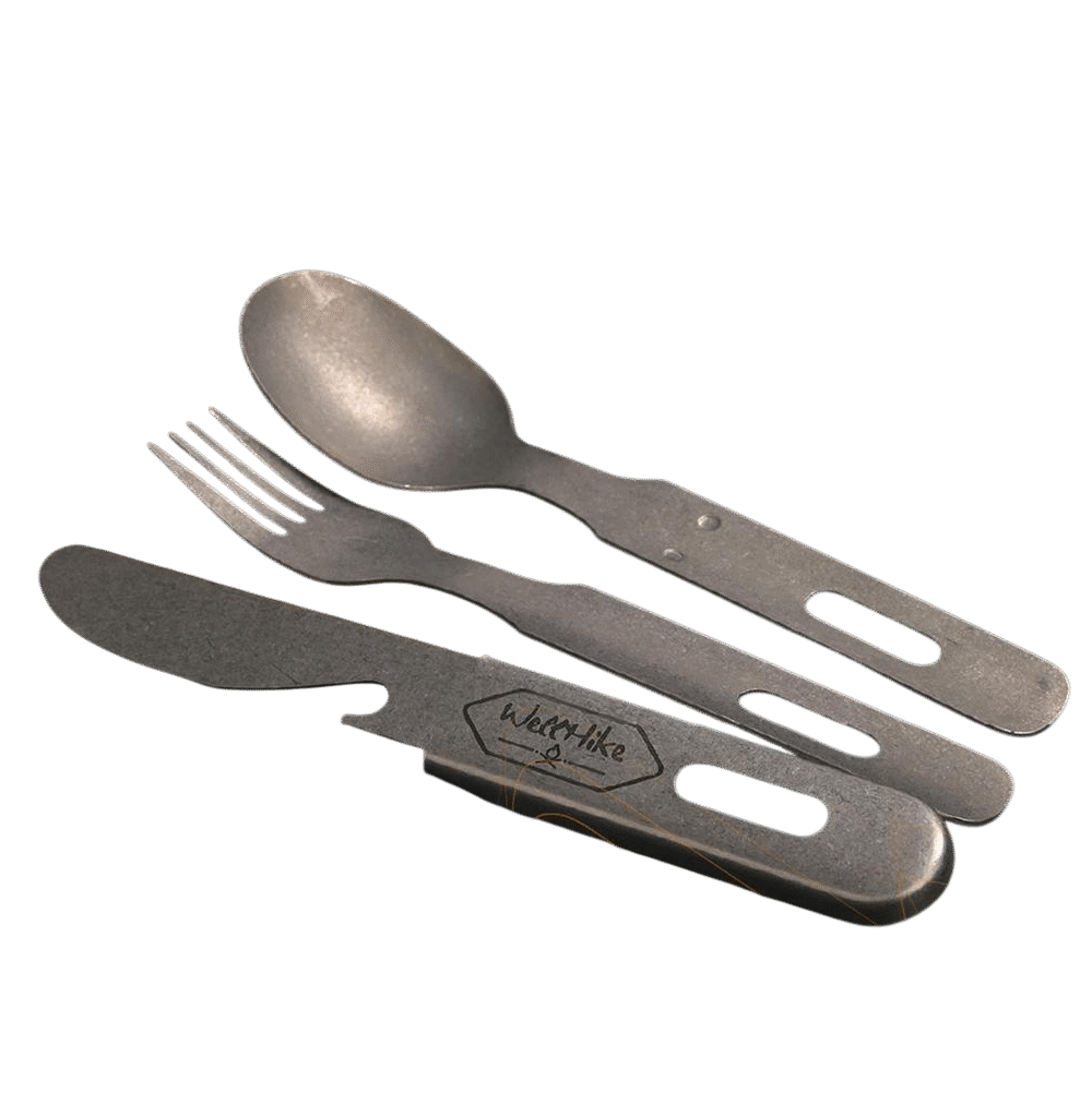 Set Alat Makan Camping Mini WELLHIKE Cutlery Set Outdoor Hiking Mendaki